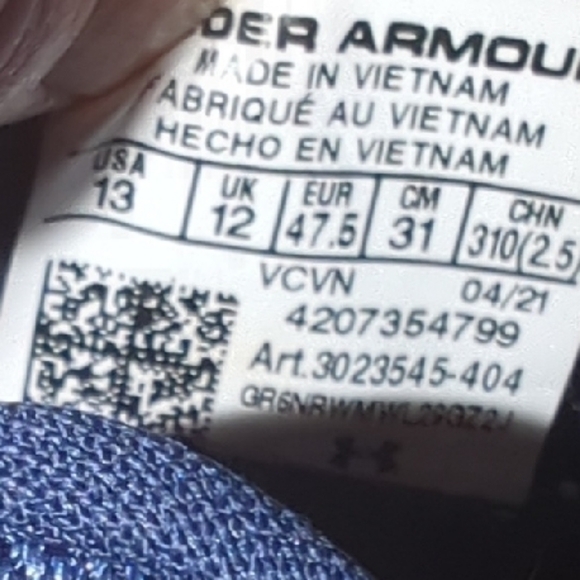 Under Armour Flow Velociti Wind Athletic Shoes - Navy main image 7